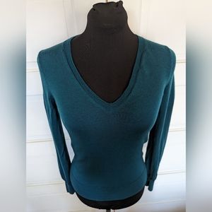 Club Monaco Deep Teal V-Neck Sweater